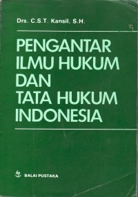 Pengantar ilmu hukum dan tata hukum Indonesia