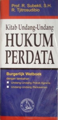 Kitab undang-undang hukum perdata (burgerlijk wetboek)
