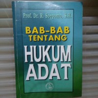 Bab-bab tentang hukum adat