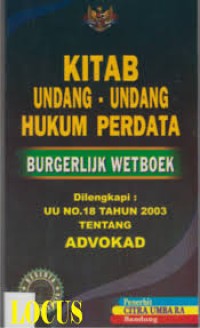 KUHP : kitab undang-undang hukum perdata