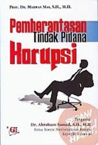 Pemberantasan tindak pidana korupsi