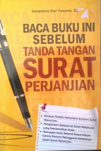 Baca buku ini sebelum tanda tangan surat perjanjian