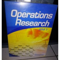 Operations research jilid 1