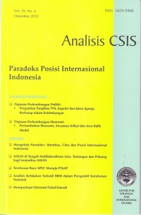 Analisis CSIS, Vol. 39 No. 4 Des 2010