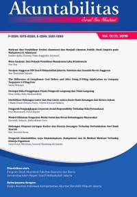 Image of Akuntabilitas : Jurnal Ilmu Akuntansi Vol. XI No. 1 tahun 2018
