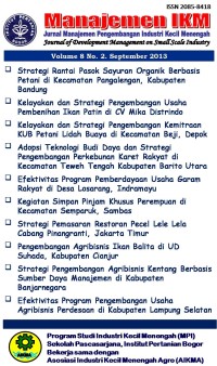 Image of Kontribusi Modal Sosial dalam Penerapan Manajemen Pengetahuan Usaha Kecil dan Menengah Kluster Kerajinan di Bogor (Manajemen IKM, Vol. 9 No. 1 Februari 2014)
