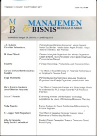 Manajemen dan bisnis, Vol.10 No.2 Sep-2011