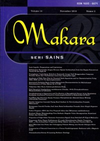 Makara seri sains. Vol. 14 Nov 2010 No. 2