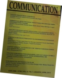 Image of COMMUNICATION, Vol. 6 No. 1 April 2015