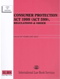 Image of Consumer protection act 1999 ( act 599 ) regulations & order