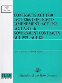 Image of Contracts act 1950 (act136), contracts (amendment) act 1976 (actA329) & government contracts act 1949 (act120)