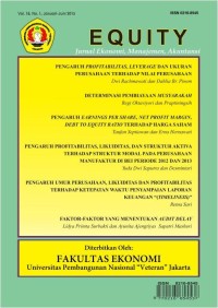 Pengaruh profitabilitas, leverage dan ukuran perusahaan terhadap nilai perusahaan