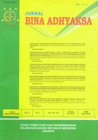 Aktualisasi penyelesaian perkara pidana di luar pengadilan oleh kejaksanaan (actualization criminal settlement out of court by the prosecution office)