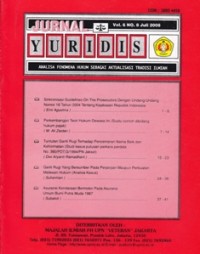 Jurnal Yuridis Vol 6 No 8 Juli 2008