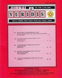 Jurnal Yuridis Vol 9 No 11 Desember 2009